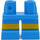 LEGO Dark Azure Short Legs with Yellow Stripe (16709 / 41879)