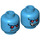 LEGO Dark Azure Silber Horn Demon Minifigure Kopf (Einbau-Vollbolzen) (3626 / 68970)