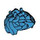 LEGO Donker Azuurblauw Spiky Haar (18228 / 98385)