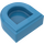 LEGO Dark Azure Fliese 1 x 1 Hälfte Oval (24246 / 35399)