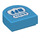LEGO Azur foncé Tuile 1 x 1 Demi Oval avec Route BFF Symbol (24246 / 69455)