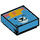 LEGO Azur foncé Tuile 1 x 1 avec Bear Affronter avec rainure (3070 / 69453)