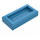 LEGO Dark Azure Fliese 1 x 2 mit Nut (3069 / 30070)