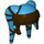 LEGO Donker Azuurblauw Twi&#039;lek Headdress met Dark Brown Strepen (33582 / 90445)