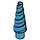 LEGO Dark Azure Unicorn Horn mit Spiral(e) (34078 / 89522)