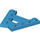 LEGO Donker Azuurblauw Wig Plaat 1 x 4 A-Kader (45°) (15706)