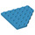 LEGO Dark Azure Wedge Plate 6 x 6 Corner (6106)