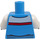 LEGO Mørk Azure Kvinde med Mørk Azure Zipped Jakke Minifig Torso (973 / 76382)