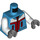 LEGO Azur foncé Woman avec Dark Azure Zipped Jacket Minifig Torse (973 / 76382)