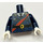 LEGO Dark Blue Barbara Gordon Minifig Torso with Golden Badge and Gloves (973 / 88585)