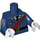 LEGO Dark Blue Barbara Gordon Minifig Torso with Golden Badge and Gloves (973 / 88585)
