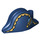 LEGO Dark Blue Bicorne Pirate Hat with Gold Trim (2528 / 19400)