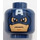 LEGO Dark Blue Captain America Head (Recessed Solid Stud) (10326 / 11436)