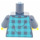 LEGO Donkerblauw Checkered Jasje met Banaan Shirt Torso (973 / 76382)