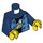 LEGO Donkerblauw Checkered Jacket met Banaan Shirt Torso (973 / 76382)