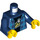 LEGO Donkerblauw Checkered Jasje met Banaan Shirt Torso (973 / 76382)