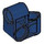 LEGO Donkerblauw Kruis Blok Krom 90 graden met Drie Pin gaten (44809)