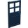 LEGO Dunkelblau Tür 1 x 4 x 6 mit 4 Panes und Stud Griff (60623)