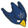 LEGO Bleu foncé Eagle Masquer avec Argent Feathers (12549 / 12850)