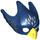 LEGO Donkerblauw Eagle Masker met Zilver Veren (12549 / 12850)