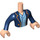 LEGO Dark Blue Fiyero Friends Torso Male (73441 / 92815)