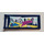 LEGO Dunkelblau Flagge 7 x 3 mit Bar Griff mit &#039;Welcome&#039; Banner und Funfair / Race Cars (Both Sides) Aufkleber (30292)
