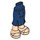 LEGO Dunkelblau Friends Lange Skirt mit Grau sandals (92817)