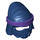LEGO Dark Blue Head Wrap with Dark Purple Tie and Knot (20568)