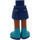 LEGO Donkerblauw Heup met Basic Gebogen Rok met Donker turquoise Boots met Gold Buckles met dik scharnier (35634)