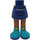 LEGO Dark Blue Hip with Basic Curved Skirt with Dark Turquoise Boots with Gold Buckles with Thick Hinge (35634)