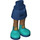 LEGO Dark Blue Hip with Basic Curved Skirt with Dark Turquoise Boots with Gold Buckles with Thick Hinge (35634)