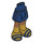 LEGO Dark Blue Hip with Basic Curved Skirt with Gold Boots and Dark Blue Stripes with Thick Hinge (35634)