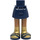 LEGO Dark Blue Hip with Basic Curved Skirt with Gold Boots and Dark Blue Stripes with Thick Hinge (35634)