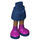 LEGO Dark Blue Hip with Basic Curved Skirt with Purple Shoes with Thick Hinge (2241)