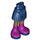 LEGO Donkerblauw Heup met Basic Gebogen Rok met Paars Shoes met dik scharnier (2241)