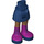 LEGO Donkerblauw Heup met Basic Gebogen Rok met Paars Shoes met dik scharnier (35634)