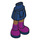 LEGO Donkerblauw Heup met Basic Gebogen Rok met Paars Shoes met dik scharnier (35634)