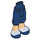 LEGO Blu scuro Fianco con Lungo Pantaloncini con Chiaro Carne Gambe e Bianco Calcio Shoes (18353 / 92819)