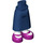 LEGO Dark Blue Hip with Medium Skirt with Purple shoes (59794)