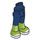 LEGO Dark Blue Hip with Pants with Lime Boots and White Laces (16925 / 35573)