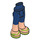 LEGO Donkerblauw Heup met Pants met Limoen Sandals (16925 / 35573)