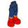 LEGO Dark Blue Hip with Pants with Red Boots and Gold Wonder Woman Logos (16925)