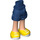 LEGO Bleu foncé Hanche avec Rolled En haut Shorts avec Jaune Shoes avec blanc Laces avec charnière épaisse (11403 / 35557)
