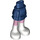 LEGO Dark Blue Hip with Short Double Layered Skirt with Bright Pink Legs and White Boots (92818)