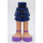 LEGO Mørkeblå Hofte med Kort Dobbelt Layered Nederdel med Lavendel Open Shoes med Ankle Straps (23898 / 35624)