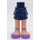 LEGO Dark Blue Hip with Short Double Layered Skirt with Lavender Open Shoes with Ankle Straps (23898 / 35624)