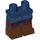 LEGO Bleu Foncé Hanches et jambes avec Reddish Marron Boots avec Boutons et Rouge Rayures (3815)