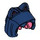 LEGO Dark Blue Hood with Cat Ears and Coral Hair Bangs (3213)