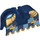 LEGO Bleu foncé Cheval Barding avec Gold Armor (2490 / 59587)