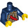 LEGO Dark Blue Imperial / Pirate Jacket with Scabbard Torso (76382 / 88585)